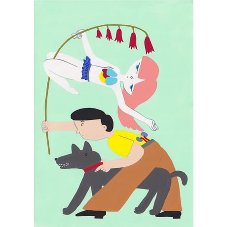 丸山一葉「人体模型のポールダンス」原画作品