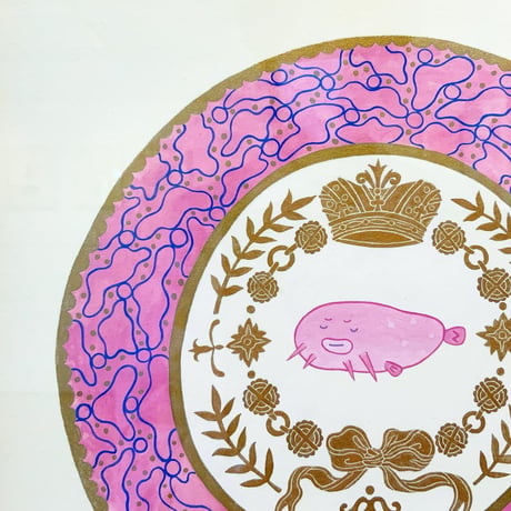 藤本巧「悩める魚のアシェット」原画