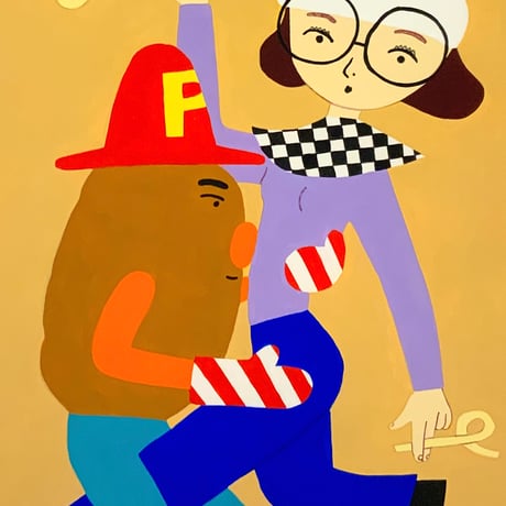 丸山一葉「ポムフリット&ラパン」原画作品