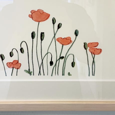 南伸坊「ヒナゲシ」版画
