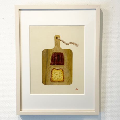 チカツタケオ「まな板の上のカヌレ」原画  chikatsu takeo