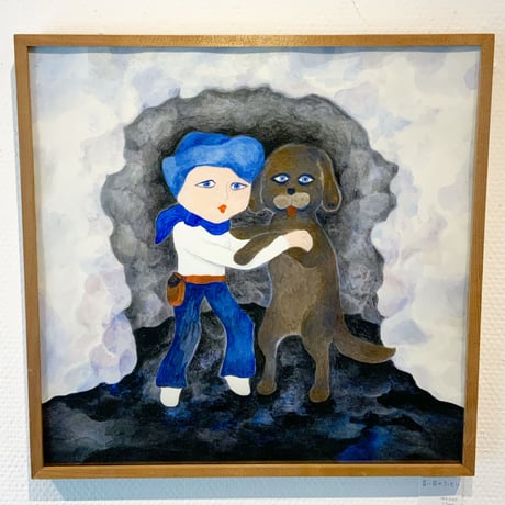 中村幸子「青い目のふたり」 原画作品