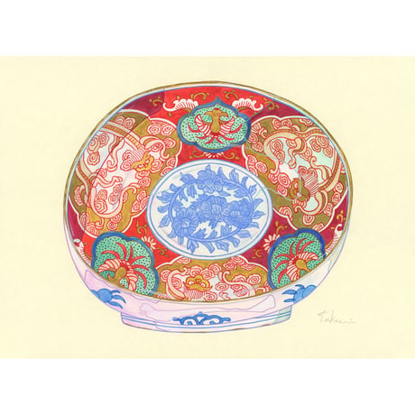 藤本巧「龍文皿」fujimoto takumi 原画