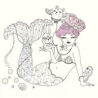 須川まきこ「すみれ色のマーメイド」原画 sugawa makiko