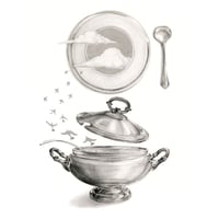 河井いづみ「スープの彼方 / シルバー The other side of the soup」  izumi kawai