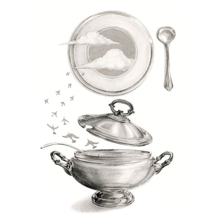河井いづみ「スープの彼方 / シルバー The other side of the soup」  izumi kawai