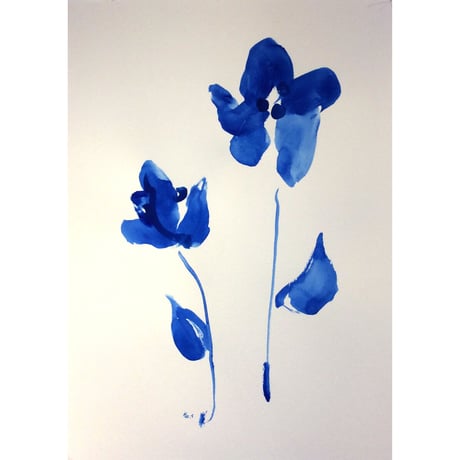 手島加江「青くて大きい」（原画）tejima kae