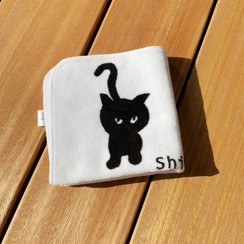 南伸坊 ミニタオル 黒猫柄 | SPACE YUI online shop