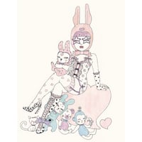 須川まきこ「うさぎ」原画 sugawa makiko