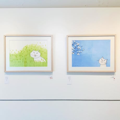 南伸坊「ハクモクレン」版画