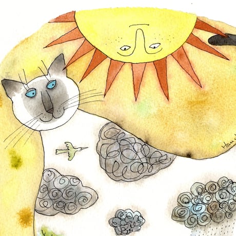 はんまけいこ「雨」hanma keiko 原画