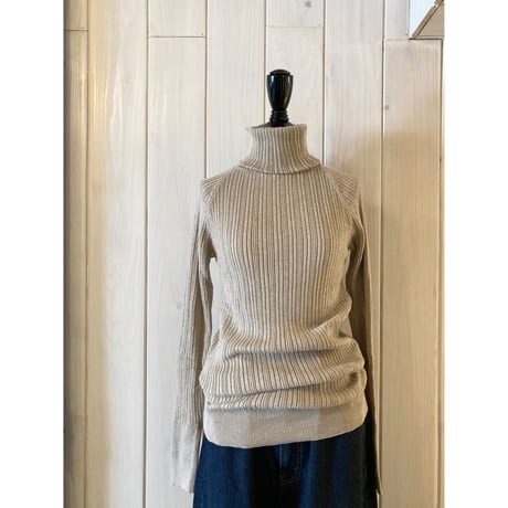 ランダムリブ コットンタートル プルオーバー