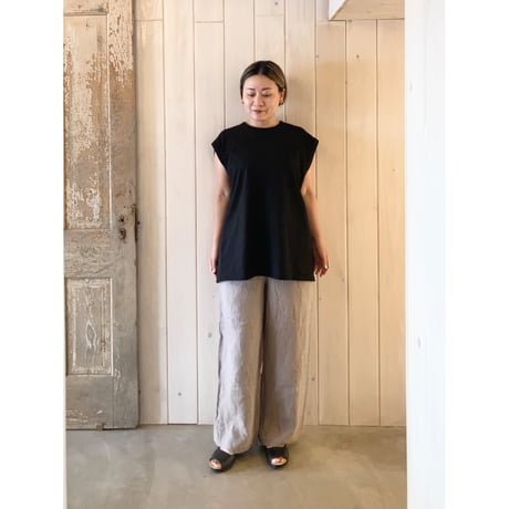 セミワイド イージーリネンパンツ