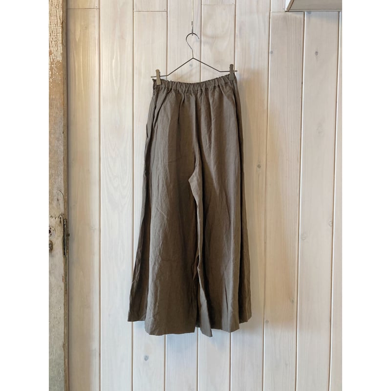 トリプルワッシャーリネン ラップキュロットパンツ | sum