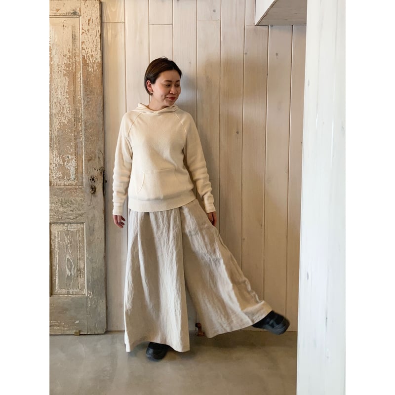トリプルワッシャーリネン ラップキュロットパンツ | sum