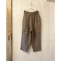 オーガニックリネンツイル タックイージーパンツ