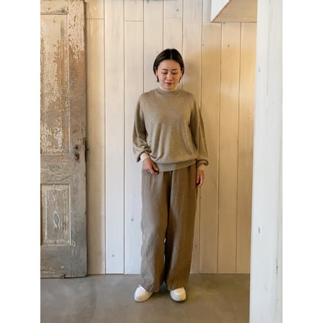 バイカラー ハイネックプルオーバー