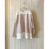 オーガニックコットン パネルボーダー カットソー