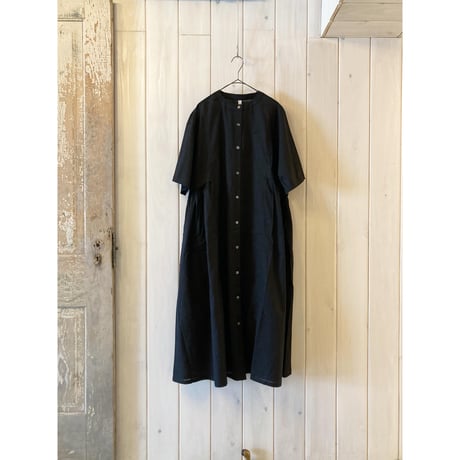 リネンタッチ コットン ドレスワンピース