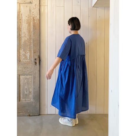 リネンタッチ コットン ドレスワンピース