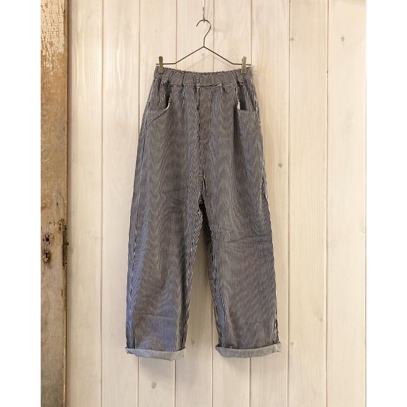 10oz 先染めヒッコリー ノッポパンツ | sum