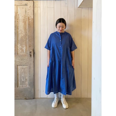 リネンタッチ コットン ドレスワンピース