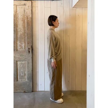 バイカラー ハイネックプルオーバー