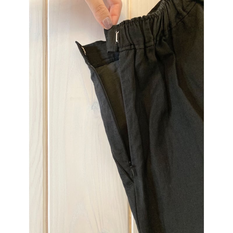 TISSU ティシュ トリプルワッシャーリネン ラップキュロットパンツ モカ トリプルワッシャーリネン ラップキュロットパンツ | sum