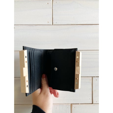 YURUKU  Wood Plate Folder Half Wallet