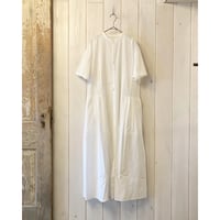 オーガニックジョーゼット バンドカラーワンピース