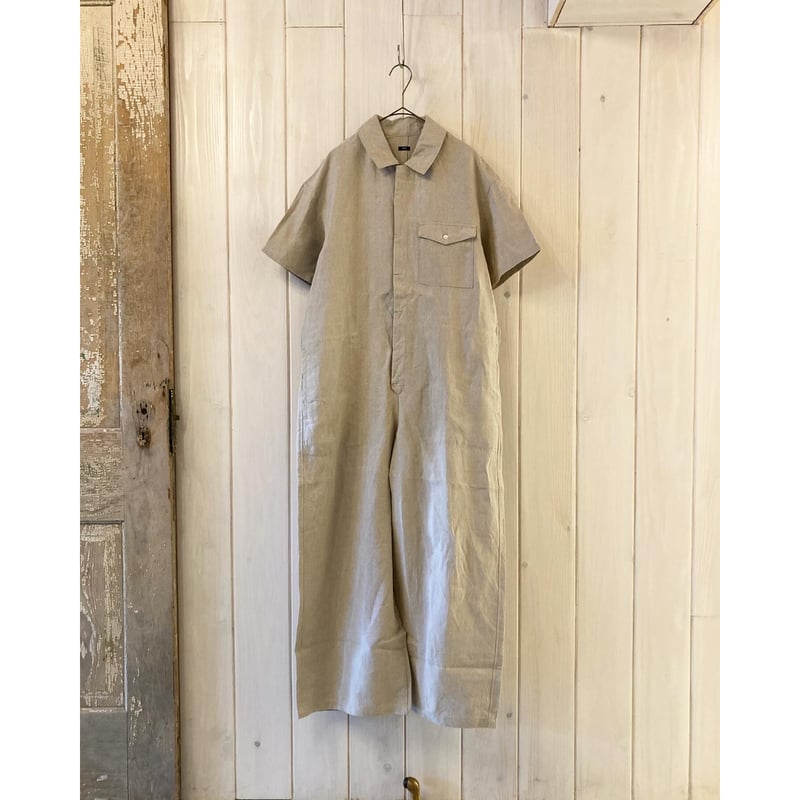 オリジナルフレンチリネン 半袖 比翼オールインワン | sum