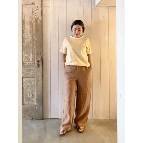 セミワイド イージーリネンパンツ