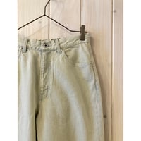 コットンデニム  ハイライズパンツ