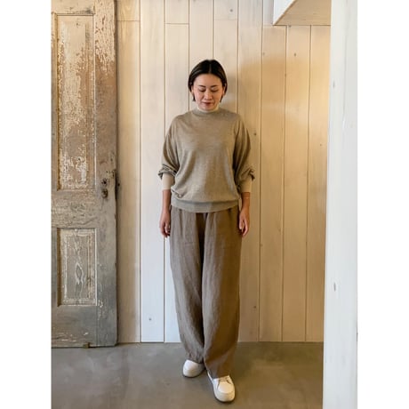 バイカラー ハイネックプルオーバー