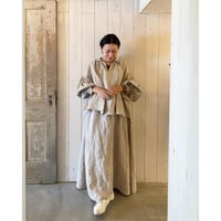 トリプルワッシャーリネン クラシック スキッパーブラウス