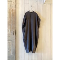 フレンチリネン 比翼開き コクーンシャツワンピース