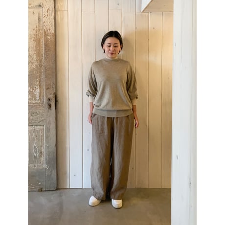 バイカラー ハイネックプルオーバー