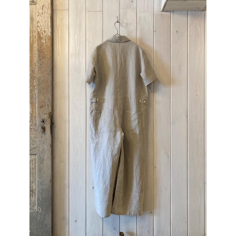 オリジナルフレンチリネン 半袖 比翼オールインワン | sum