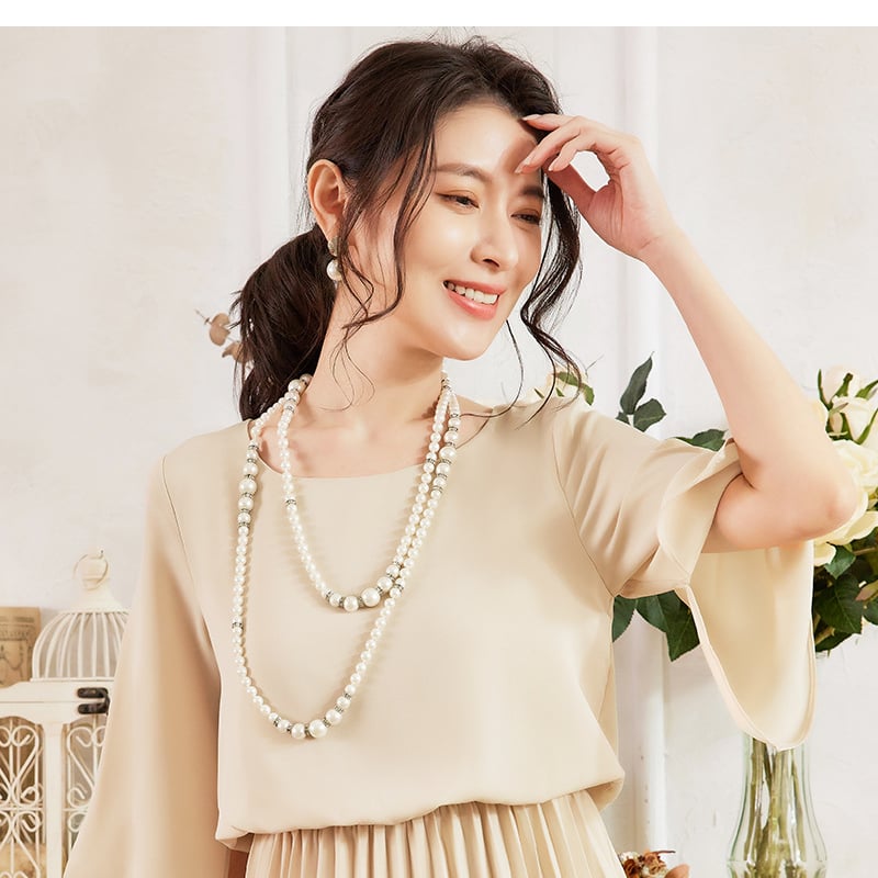 【新品未使用】アンテプリマANTEPRIMA  パール 4パーツ 3wayロングネックレス 入園入学結婚披露発表お呼ばれパーティー 新品未使用】アンテプリマANTEPRIMA パール 4パーツ 3wayロング