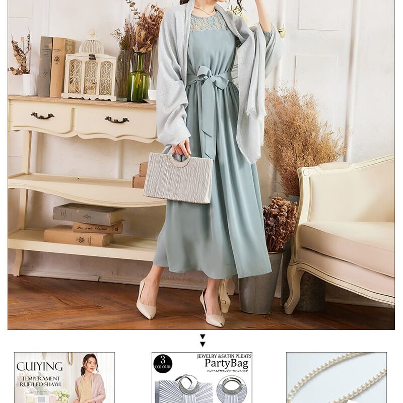 結婚式 パーティーバッグ ＆ ストール （結婚式の服装基本のマナー！靴 
