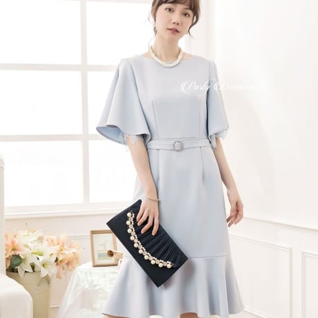【訳あり】  パーティードレス ドレス ワンピース ミディアム 袖有り 膝丈 お呼ばれドレス 結婚式 二次会 披露宴  emd0053 yyi66
