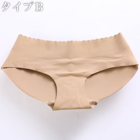 【訳あり】即日配送 送料無料 パッド入りショーツ スカラップデザインヒップパッド入りメッシュショーツ メッシュ emd0141
