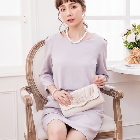 【アウトレット】パーティードレス ドレス ワンピース スカートスーツ 袖有り 膝丈 お呼ばれドレス 結婚式 入学式 卒業式 大きいサイズ お呼ばれ  emd0069 yymit