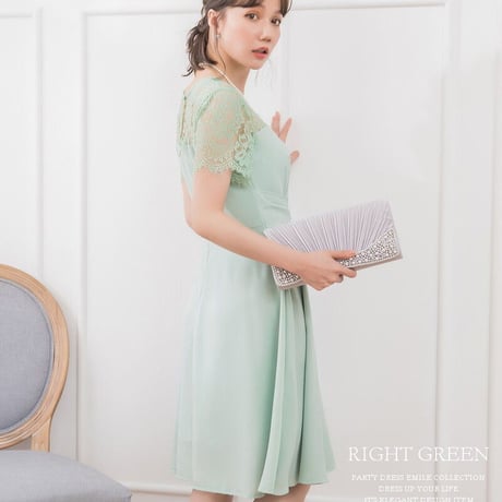 【アウトレット】パーティードレス 結婚式 ワンピース 大きいサイズ二次会 演奏会 謝恩会 同窓会 Aライン 袖あり emd0153