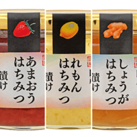 【まとめ買いスーパーセール】国産はちみつ漬け（あまおう・れもん・しょうが）6本セット（3種×各2本）【砂糖・保存料・着色料不使用】