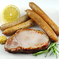 【予約販売】無添加ハム・ソーセージギフトセット「月と森のほまれ」35C／九州産豚肉を使用したロースハムステーキとウインナー2種のセット