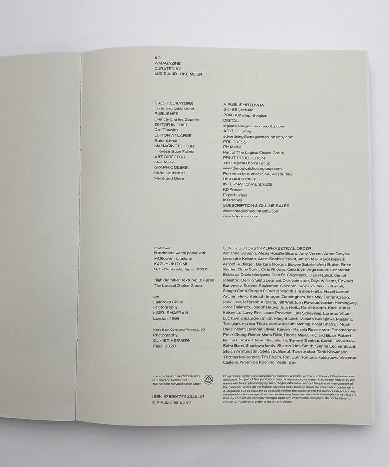 A Magazine curated by Lucie & Luke Meier | SALT