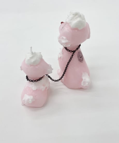 OLGA goose candle PINK POODLES