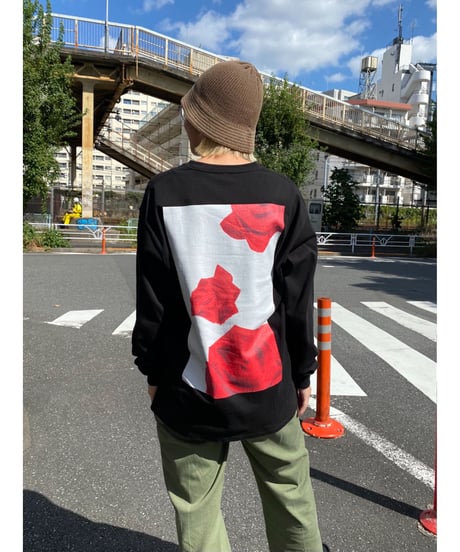 Koji Yamaguchi "Roses L/S T-shirt" Black