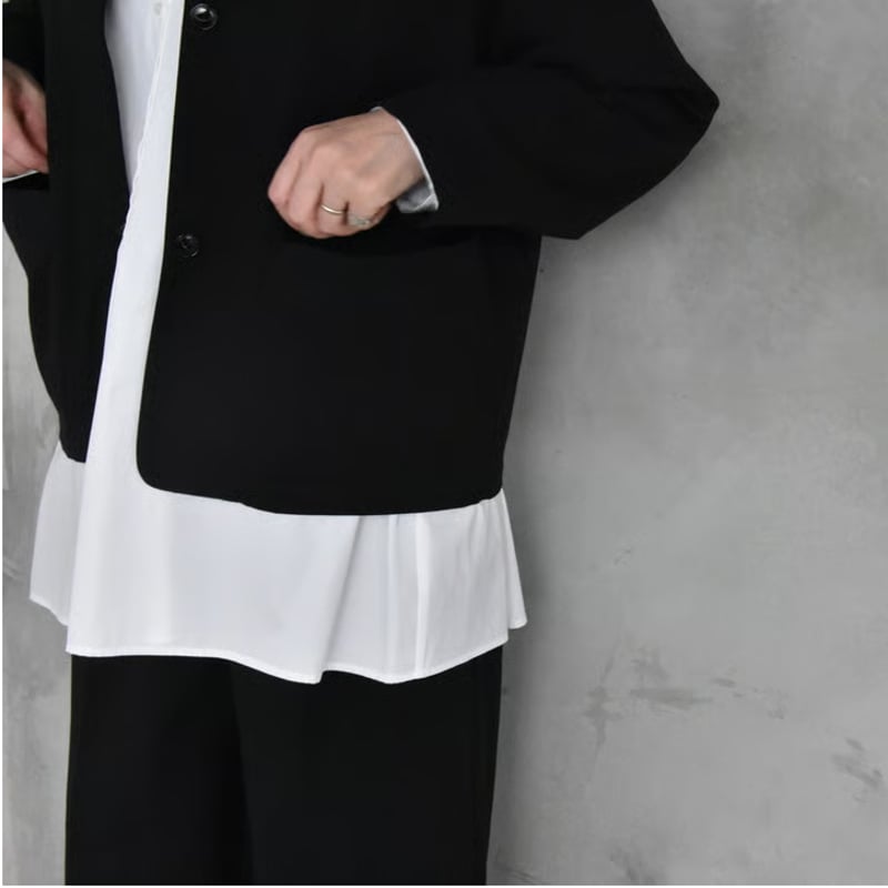 【最終値下げ】Atelier d’antan Cibot ノーカラージャケット Atelier d'antan 《Cibot》ノーカラージャケット | 04 STORE